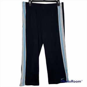 Nike Jersey Mesh Capri Pants Joggers M Black Blue White